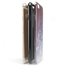 Radient Orbs of Blue with Streaks iPhone 6/6s or 6/6s Plus 2-Piece Hybrid INK-Fuzed Case