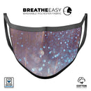 Radient Orbs of Blue with Streaks  - Made in USA Mouth Cover Unisex Anti-Dust Cotton Blend Reusable & Washable Face Mask with Adjustable Sizing for Adult or Child