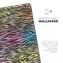 Rainbow Colored Vector Black Zebra Print - Full Body Skin Decal for the Apple iPad Pro 12.9", 11", 10.5", 9.7", Air or Mini (All Models Available)