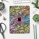 Rainbow Colored Vector Black Zebra Print - Full Body Skin Decal for the Apple iPad Pro 12.9", 11", 10.5", 9.7", Air or Mini (All Models Available)