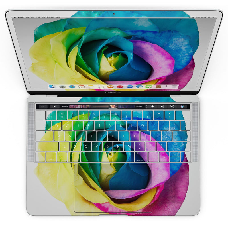 MacBook Pro with Touch Bar Skin Kit - Rainbow_Dyed_Rose_V1-MacBook_13_Touch_V4.jpg?