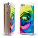 Rainbow Dyed Rose V1 iPhone 6/6s or 6/6s Plus 2-Piece Hybrid INK-Fuzed Case
