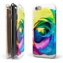 Rainbow Dyed Rose V1 iPhone 6/6s or 6/6s Plus 2-Piece Hybrid INK-Fuzed Case