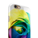 Rainbow Dyed Rose V1 iPhone 6/6s or 6/6s Plus 2-Piece Hybrid INK-Fuzed Case