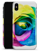 Rainbow Dyed Rose V1 - iPhone X Clipit Case