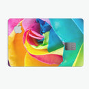 Rainbow Dyed Rose V2 - Premium Protective Decal Skin-Kit for the Apple Credit Card