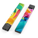 Rainbow Dyed Rose V2 - Premium Decal Protective Skin-Wrap Sticker compatible with the Juul Labs vaping device