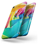 Rainbow Dyed Rose V2 - Skin-kit for the iPhone 8 or 8 Plus