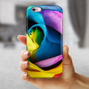 Rainbow Dyed Rose V3 iPhone 6/6s or 6/6s Plus 2-Piece Hybrid INK-Fuzed Case