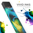 Rainbow Dyed Rose V3 - Premium Decal Protective Skin-Wrap Sticker compatible with the Juul Labs vaping device