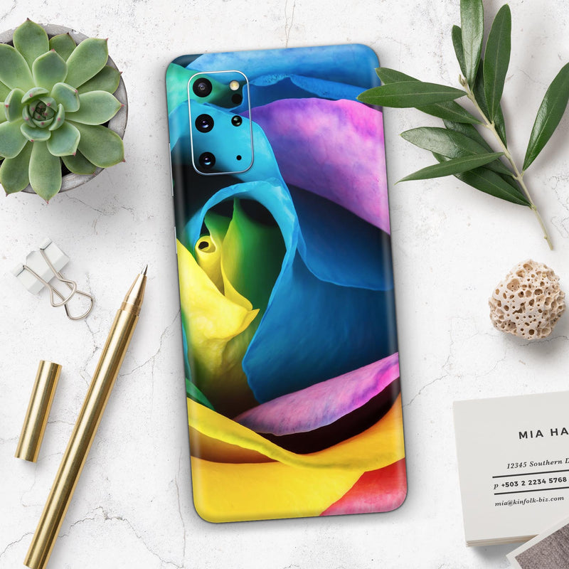 Rainbow Dyed Rose V3 - Skin-Kit for the Samsung Galaxy S-Series S20, S20 Plus, S20 Ultra , S10 & others (All Galaxy Devices Available)