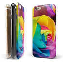 Rainbow Dyed Rose V4 iPhone 6/6s or 6/6s Plus 2-Piece Hybrid INK-Fuzed Case