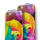 Rainbow Dyed Rose V4 iPhone 6/6s or 6/6s Plus 2-Piece Hybrid INK-Fuzed Case