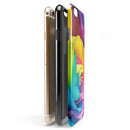 Rainbow Dyed Rose V4 iPhone 6/6s or 6/6s Plus 2-Piece Hybrid INK-Fuzed Case