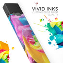 Rainbow Dyed Rose V4 - Premium Decal Protective Skin-Wrap Sticker compatible with the Juul Labs vaping device