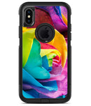 Rainbow Dyed Rose V4 - iPhone X OtterBox Case & Skin Kits