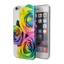 Rainbow Dyed Roses iPhone 6/6s or 6/6s Plus 2-Piece Hybrid INK-Fuzed Case