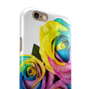Rainbow Dyed Roses iPhone 6/6s or 6/6s Plus 2-Piece Hybrid INK-Fuzed Case