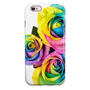 Rainbow Dyed Roses iPhone 6/6s or 6/6s Plus 2-Piece Hybrid INK-Fuzed Case