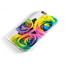 Rainbow Dyed Roses iPhone 6/6s or 6/6s Plus 2-Piece Hybrid INK-Fuzed Case