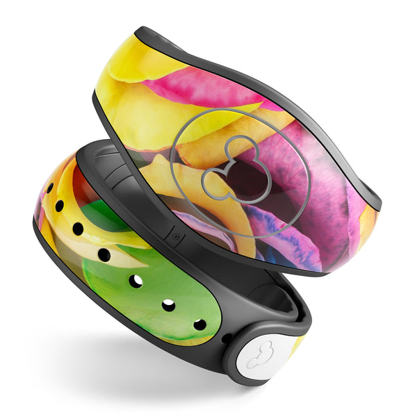 Rainbow Dyed Roses - Decal Skin Wrap Kit for the Disney Magic Band