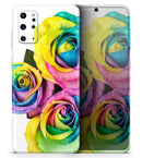Rainbow Dyed Roses - Premium Vinyl Skin Decal for Samsung Galaxy S25 Ultra, S24, S23, S22 & All Galaxy S Models