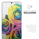 Rainbow Dyed Roses - Premium Vinyl Skin Decal for Samsung Galaxy S25 Ultra, S24, S23, S22 & All Galaxy S Models