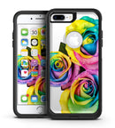 Rainbow Dyed Roses - iPhone 7 or 7 Plus Commuter Case Skin Kit