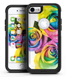 Rainbow Dyed Roses - iPhone 7 or 7 Plus Commuter Case Skin Kit