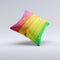 Rainbow Highlighted Wooden Planks Ink-Fuzed Decorative Throw Pillow