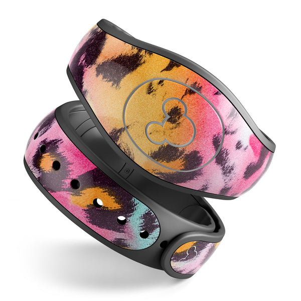 Rainbow Leopard Sherbert - Decal Skin Wrap Kit for the Disney Magic Band