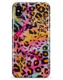Rainbow Leopard Sherbert - iPhone X Clipit Case
