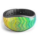 Rainbow Thin Lined Chevron Pattern - Decal Skin Wrap Kit for the Disney Magic Band