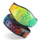 Rainbow Thin Lined Chevron Pattern - Decal Skin Wrap Kit for the Disney Magic Band