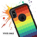 Rainbow Thin Lined Chevron Pattern - Skin Kit for the iPhone OtterBox Cases