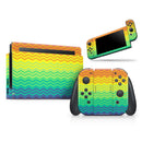 Rainbow Thin Lined Chevron Pattern // Skin Decal Wrap Kit for Nintendo Switch Console & Dock, Joy-Cons, Pro Controller, Lite, 3DS XL, 2DS XL, DSi, or Wii - Vinyl Skin Wrap for Nintendo Switch 2, OLED, Lite, Pro Controller, Wii & Classic Handhelds