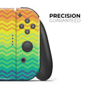 Rainbow Thin Lined Chevron Pattern // Skin Decal Wrap Kit for Nintendo Switch Console & Dock, Joy-Cons, Pro Controller, Lite, 3DS XL, 2DS XL, DSi, or Wii - Vinyl Skin Wrap for Nintendo Switch 2, OLED, Lite, Pro Controller, Wii & Classic Handhelds