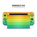 Rainbow Thin Lined Chevron Pattern // Skin Decal Wrap Kit for Nintendo Switch Console & Dock, Joy-Cons, Pro Controller, Lite, 3DS XL, 2DS XL, DSi, or Wii - Vinyl Skin Wrap for Nintendo Switch 2, OLED, Lite, Pro Controller, Wii & Classic Handhelds