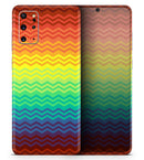Rainbow Thin Lined Chevron Pattern - Premium Vinyl Skin Decal for Samsung Galaxy S25 Ultra, S24, S23, S22 & All Galaxy S Models