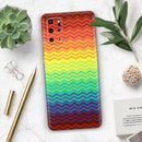 Rainbow Thin Lined Chevron Pattern - Premium Vinyl Skin Decal for Samsung Galaxy S25 Ultra, S24, S23, S22 & All Galaxy S Models