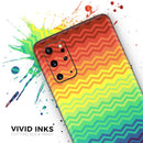 Rainbow Thin Lined Chevron Pattern - Premium Vinyl Skin Decal for Samsung Galaxy S25 Ultra, S24, S23, S22 & All Galaxy S Models