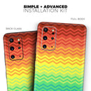 Rainbow Thin Lined Chevron Pattern - Premium Vinyl Skin Decal for Samsung Galaxy S25 Ultra, S24, S23, S22 & All Galaxy S Models