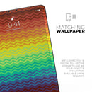 Rainbow Thin Lined Chevron Pattern - Full Body Skin Decal for the Apple iPad Pro 12.9", 11", 10.5", 9.7", Air or Mini (All Models Available)