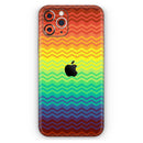 Rainbow Thin Lined Chevron Pattern - Protective Skin Wrap & Decal – Compatible with iPhone SE to iPhone 17 Pro Max (All Models)