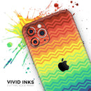 Rainbow Thin Lined Chevron Pattern - Protective Skin Wrap & Decal – Compatible with iPhone SE to iPhone 17 Pro Max (All Models)