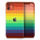 Rainbow Thin Lined Chevron Pattern - Protective Skin Wrap & Decal – Compatible with iPhone SE to iPhone 17 Pro Max (All Models)