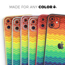 Rainbow Thin Lined Chevron Pattern - Protective Skin Wrap & Decal – Compatible with iPhone SE to iPhone 17 Pro Max (All Models)