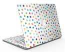 Rainbow Watercolor Dots over White - MacBook Air Skin Kit