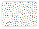Rainbow Watercolor Dots over White - MacBook Pro with Retina Display Full-Coverage Skin Kit