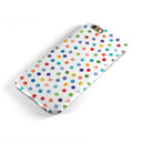 Rainbow Watercolor Dots over White iPhone 6/6s or 6/6s Plus 2-Piece Hybrid INK-Fuzed Case